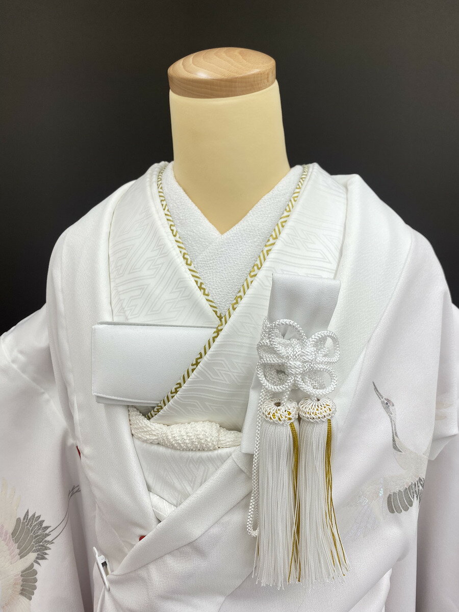 【送料無料】伊達衿　ブライダル　重ね衿　簡単差し込み式　婚礼用 ゴールド系さや型