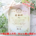 【ミニ感謝状のみの単品購入不可・プレゼント雑貨同時購入限定】名入れ ミニ感謝状 リボン付き 自立式 クリアフレーム 子育て感謝状 子育て卒業証書 両親贈呈品 両...
