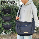 THRASHER ショルダーバッグ バッグ 舟形 撥水 スラッシャー ショルダーバック 斜め掛け 舟形ショルダーバッグ THR-314 バック 鞄コットン メンズ レディース おしゃれ シンプル ブランド(4)