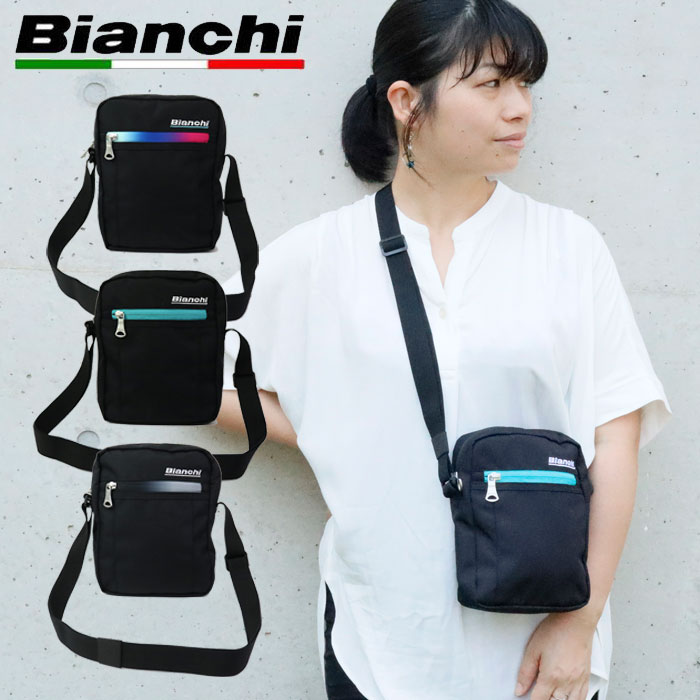 ビアンキ サコッシュ メンズ ショルダーバッグ メンズ レディース 斜めがけ かっこいい Bianchi ショルダー ビアンキ グレー マルチ ブルー LBPM04 サコッシュ 小さめ ミニショルダー 旅行 カジュアル ギフト プレゼント 縦型 軽量 大人