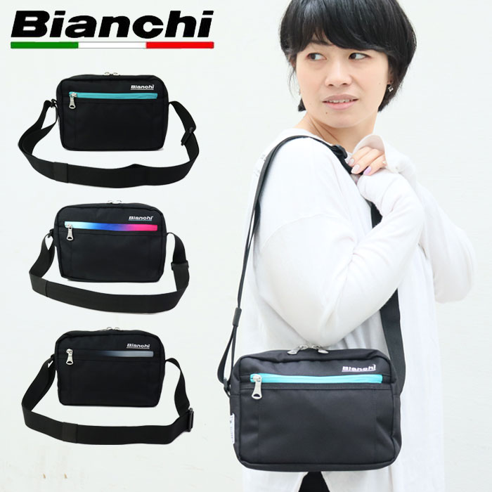 ビアンキ サコッシュ メンズ ショルダーバッグ メンズ レディース 斜めがけ かっこいい Bianchi ショルダー ビアンキ グレー マルチ ブルー LBPM05 サコッシュ 小さめ ミニショルダー 旅行 カジュアル ギフト プレゼント 横型 軽量 ブランド 旅行 大人