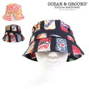 帽子 キッズ バケットハット 子供 ハット 日よけ キッズハット OCEAN＆GROUND オーシャンアンドグラウンド 紫外線防止 日焼け防止 キャンプハット お散歩 通園 公園 砂遊び ジュニア 海 川遊び 水遊び アウトドア 1333103 メール便