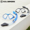シュノーケル セット 大人 2点セット マスク + スノーケル USダイバーズ ドライスノーケル付 メンズ アドミラル ADMIRAL