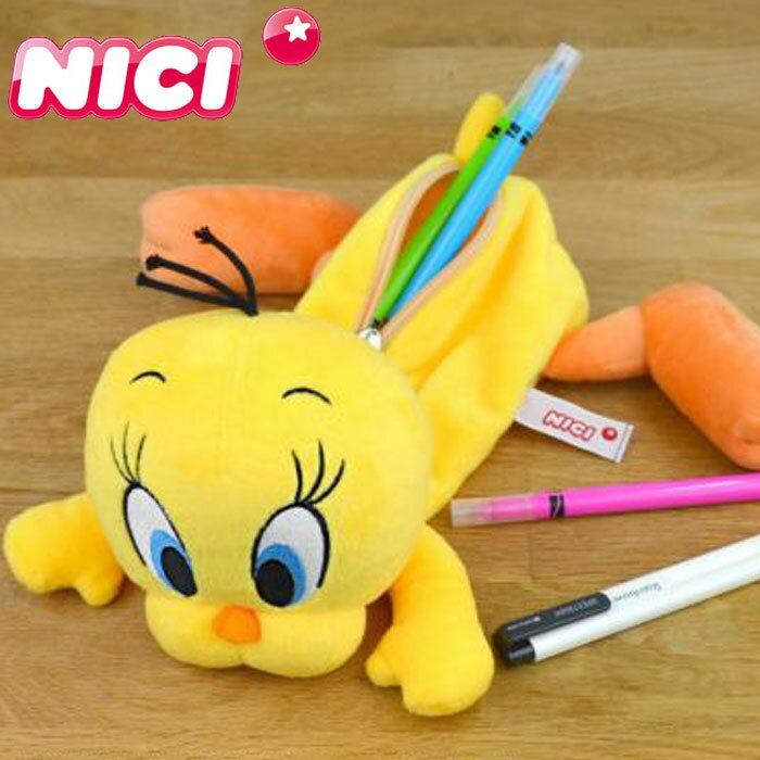 Rakuten - nici ペンケース ペンポーチ ニキ ルーニー テューンズ フィギュアペンポーチ トゥイーティー LOONEYTUNES 文具 TWEETY ステーショナリー キャラクター ドイツ カナリア フィギュアポーチ 筆入れ 女の子 高校生 筆箱 メイクポーチ おしゃれ