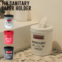 MERCURY マーキュリー サニタリー ペーパーホルダー ブリキ ティッシュケース トイレットペーパー 収納 ティッシュボックス 1ロール用 トイレットペーパ...