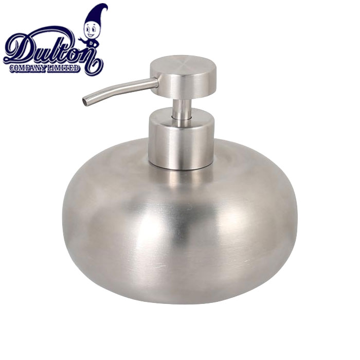 詰め替えボトル シャンプー ダルトン DULTON 雑貨 ソープディスペンサー 450ml 詰め替え容器 ステンレススチール 丸型 K755-921 ディスペンサー ソープ 液体石けん ハンドソープ 詰替え 詰替 ステンレス 洗面所 キッチン 日用品