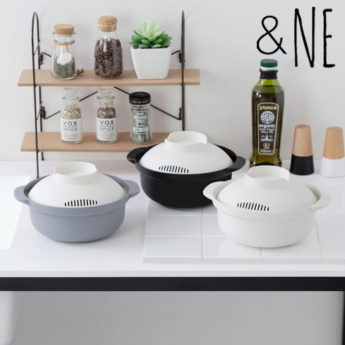 Rakuten - 電子レンジ用 鍋 電子レンジ専用 電子レンジ鍋 蒸し器 ＆NE nikii レンジポット レンジ Recopo 調理 料理 簡単 レンジ調理 スチーマー 食洗機対応 ラーメン 火を使わない 便利グッズ おしゃれ レシピ付き 電子レンジグッズ