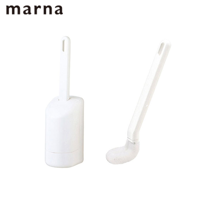 トイレブラシ ケース付き マーナ おしゃれ フチ裏スッキリ ミニ marna トイレ トイレ清掃 ブラシ トイ..