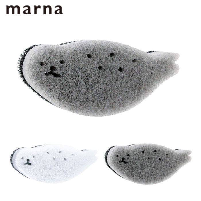 Rakuten - キッチンスポンジ 台所用スポンジ マーナ スポンジ MARNA アザラシスポンジ 食器用スポンジ キッチン雑貨 皿洗い 食器洗い 食器用 キッチングッズ シンク用品 キッチン小物 キッチン用品
