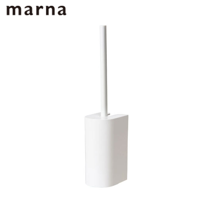 Rakuten - マーナ トイレブラシ 抗菌 ケース付き トイレ ブラシ SLIM marna セット ケース 掃除 スリム フチ裏 衛生的 白 シンプル クリーナー 汚れ 落とす コンパクト 抗菌加工 トイレ掃除用品 おしゃれ