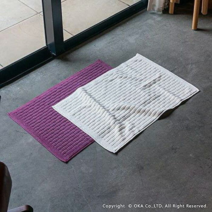 Rakuten - バスマット タオル地 Ag＋ブリーク 抗菌 40×60cm タオルバスマット 銀イオン バス用品 足ふきマット 風呂マット 浴室マット 丸洗い バスグッズ 清潔 タオル地マット