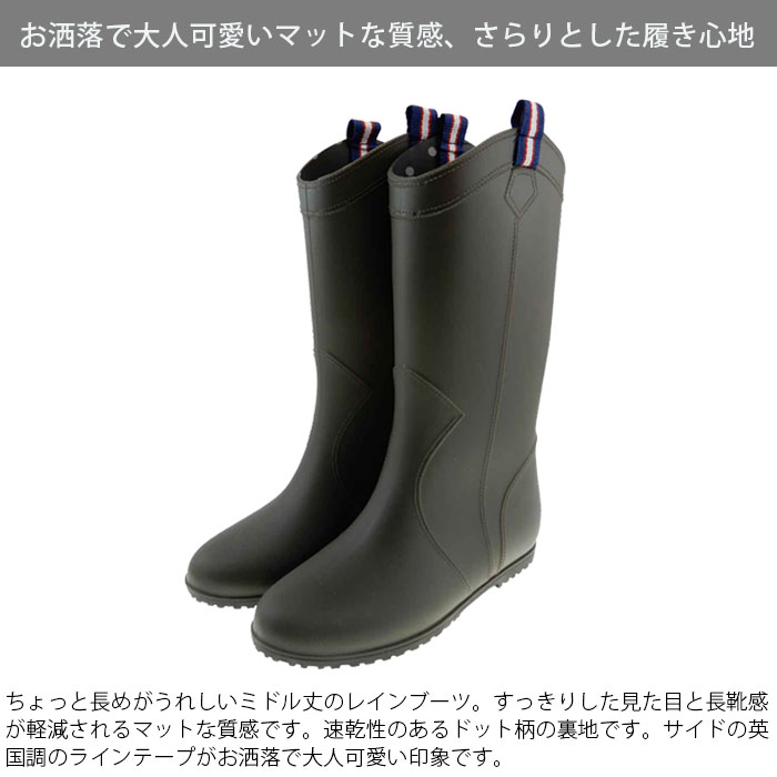 Botas de lluvia Botas de lluvia largas Botas de lluvia largas Botas de lluvia negras caqui azul marino M Long L impermeables en tacones de 3 cm fáciles de usar informales de moda — vista 2