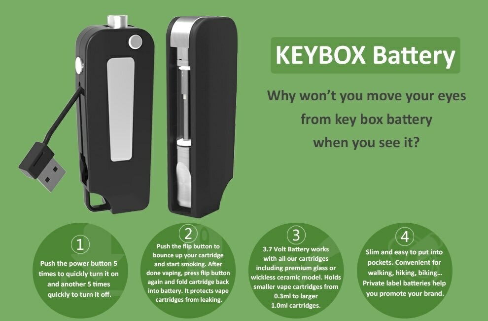 Weedyyz CBD Vape�Хåƥ꡼���� 510�����б� �֥�å� �����ܥå����� FU46 ���� �����ݥ饤���� ���ꥸ�ʥ� �Żҥ��Х� E-Cigarrete