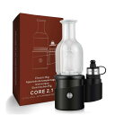 CROSSING CORE 2.1 電動ヴェポライザー, vape,ダブリグ ワックス ガラスボトル付き, ヴェイプ 携帯用キャリーケース付き, ブラック 420 電子タバコ 禁煙 チル 麻 ヘンプ カンナビノイド CRDP H4CBH CNP CRDH CBNO CBN