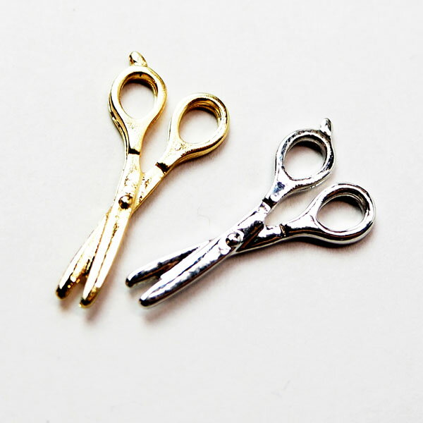 チャーム ハサミ ゴールド　ハンドメイド はさみ パーツ