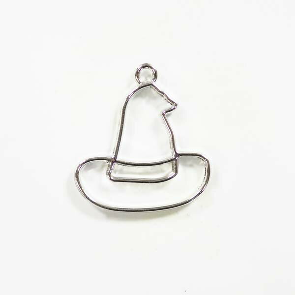 デザインフレーム 帽子 シルバー★ハロウィン 空枠 魔女