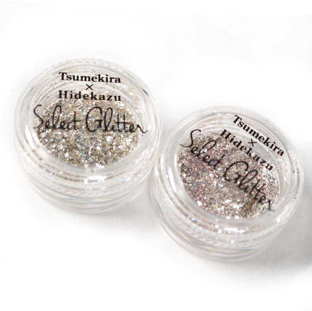 輝きが違う!TSUMEKIRA×HIDEKAZU ネイル用グリッター《ムーンゴールド》《スパークルピンク》人気2個セット