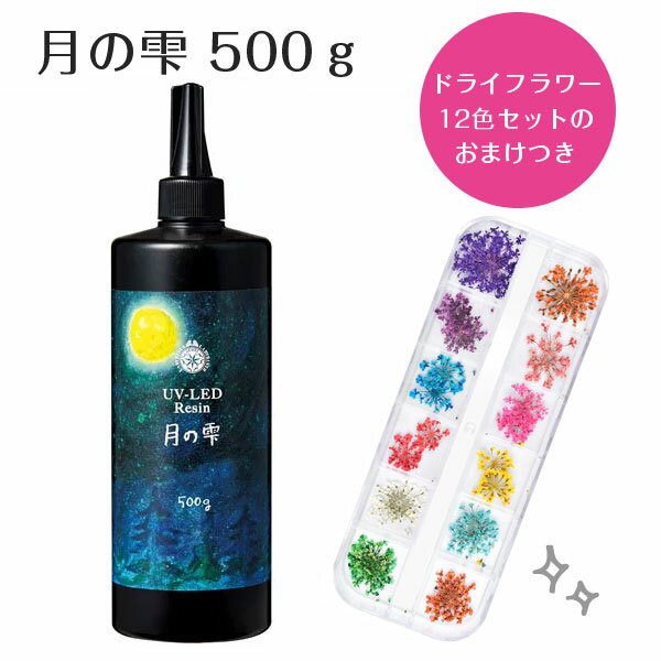 【おまけつき】UV-LEDレジン 月の雫 500g〈パジコ〉ハンドメイド アクセサリー 材料 パーツ レジン液 レジン封入 素材 シリコン型 UV