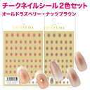 【お買い物マラソン限定】チークネイルシール2色セット オールドラズベリー・ナッツブラウン TSUMEKIRA NN-CEK-001 NN-CEK-002