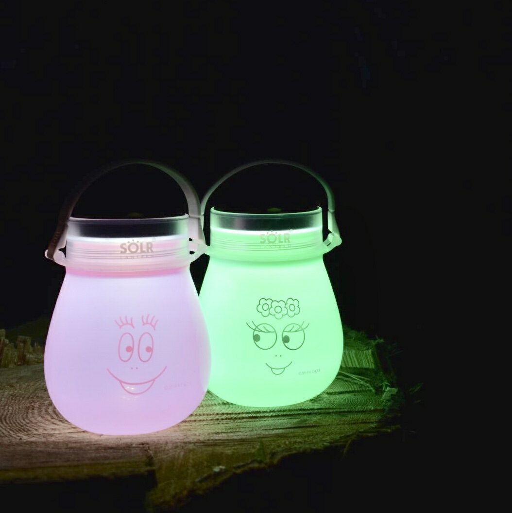 ソーラー充電 防災 アウトドア SOLR LANTERN (ソーラーランタン) minipod BARBAPAPAシリーズ 防水 たためるランタン LED USB充電 ペット お散歩 バーバパパ バーバピカリ通販格安セール情報 楽天 通販