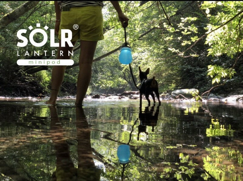 ソーラー充電 防災 アウトドア SOLR LANTERN (ソーラーランタン) minipod 防水 たためるランタン LED USB充電 ペット お散歩