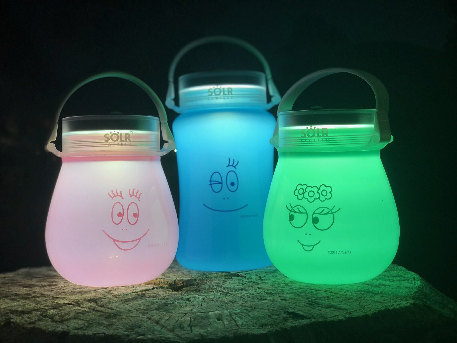 ソーラー充電 防災 アウトドア SOLR LANTERN (ソーラーランタン) minipod BARBAPAPAシリーズ 防水 たためるランタン LED USB充電 ペット お散歩 バーバパパ バーバピカリ