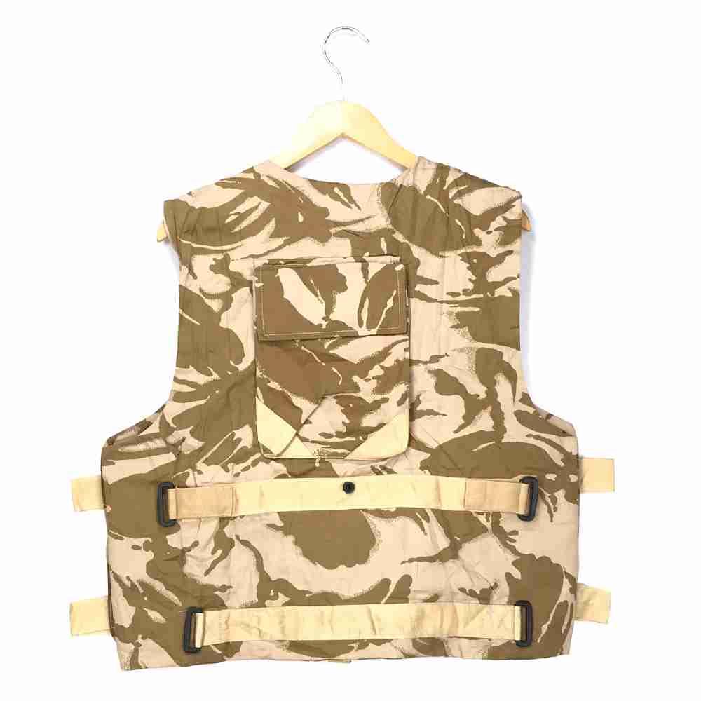 イギリス軍 ベスト 190/120 ベージュ BODY ARMOUR DESERT DPM VEST ボディーアーマー 迷彩 デザートカモ ブラウン 茶 ミリタリー DEADSTOCK デッドストック 古着【中古】wv1912-1684