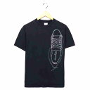 chocolate スケートTシャツ サイズ表記 M ブラック チョコレート スニーカー プリント 半袖 SKATE カットソー トップス Black 黒 古着【中古】wv2005-0268