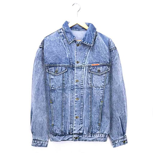 BEAVERS JEANS ケミカルジャケット Gジャン ブルー デニム ジャケット ブルゾン ロゴ 長袖 DENIM BLUE 青 古着【中古】wv2005-1467 BEAVERS JEANS ケミカルジャケット Gジャン ブルー デニム ジャケット ブルゾン ロゴ 長袖 DENIM BLUE 青 古着【中古】wv2005-1467