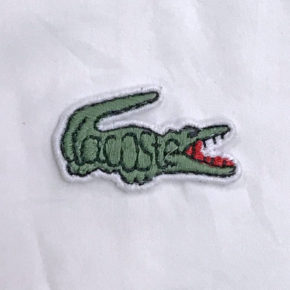 ラコステ ブランド ナイロン ジャケット 白 ホワイト LACOSTE アウター ブルゾン ワンポイント ロゴ 古着【中古】 wv1907-1067