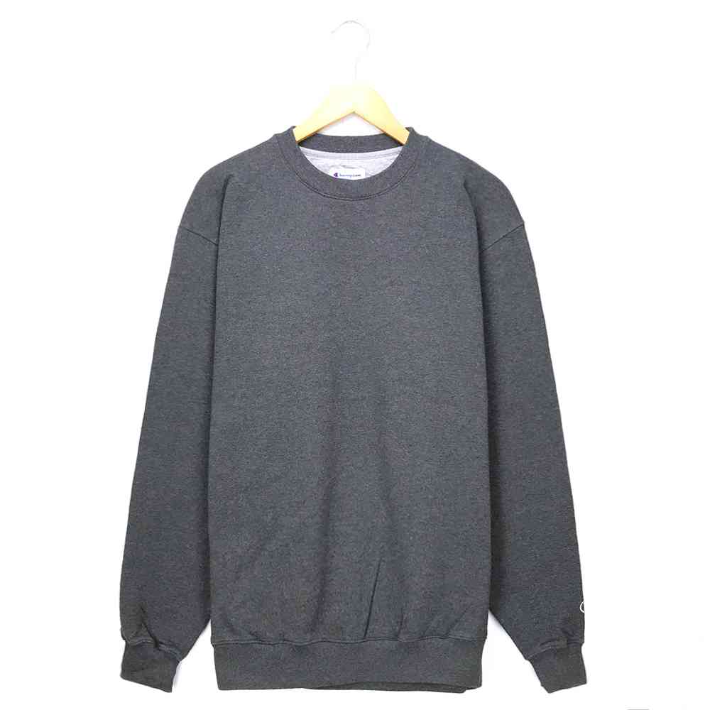 チャンピオンスウェット サイズ表記 L グレー champion 無地 トレーナー ビッグサイズ 長袖 gray 灰 古着【中古】wv2005-2157(4)