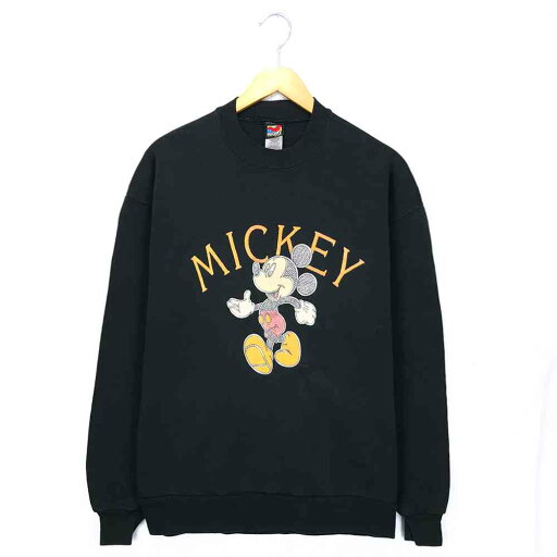 ミッキー キャラクタースウェット サイズ表記 L ブラック トレーナー Mickey 長袖 プリント ディズニー Disney キャラスウェ Black 黒 古着【中古】wv2101-0146 ミッキー キャラクタースウェット サイズ表記 L ブラック トレーナー Mickey 長袖 プリント ディズニー Disney キャラスウェ Black 黒 古着【中古】wv2101-0146