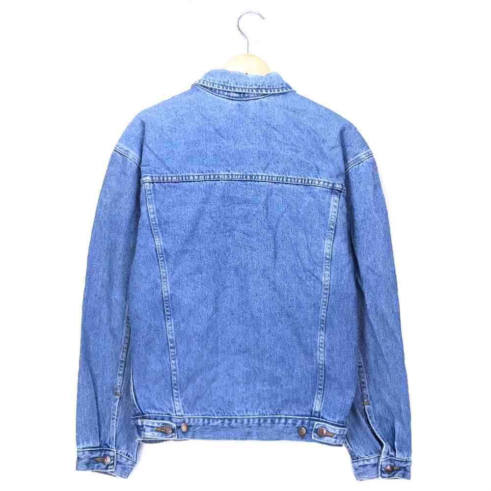 FADED GLORY デニムジャケット ブルー Gジャン アウター 無地 ビッグサイズ ビッグシルエット DENIM JACKET BLUE 青 古着【中古】wv2101-0655