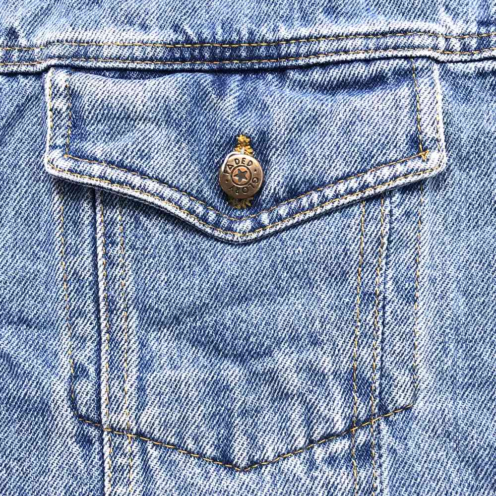 FADED GLORY デニムジャケット ブルー Gジャン アウター 無地 ビッグサイズ ビッグシルエット DENIM JACKET BLUE 青 古着【中古】wv2101-0655