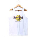 ハードロックカフェ カンパニーTシャツ サイズ表記 M ホワイト Hard Rock CAFE 企業 NIAGARA FALLS ノースリーブ タンクトップ プリント 白 古着【中古】wv2101-0701