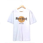 ハードロックカフェ カンパニーTシャツ サイズ表記 XL ホワイト HARD ROCK CAFE ロゴ プリント 白 半袖 NEW YORK ビッグT ビッグシルエット 古着【中古】wv2101-1337