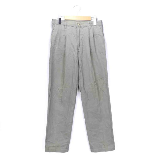 チノパン カーキ サイズ表記 31 ボトムス ロング タック パンツ 緑 khaki 古着【中古】wv2101-1597 チノパン カーキ サイズ表記 31 ボトムス ロング タック パンツ 緑 khaki 古着【中古】wv2101-1597