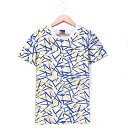 WEGO VINTAGE ONLINE STOREで買える「ナイキ スポーツブランドTシャツ サイズ表記 M ホワイト NIKE 半袖 総柄 模様 プリント ロゴ white 白 古着【202108】【中古】wv2101-1645」の画像です。価格は1,100円になります。