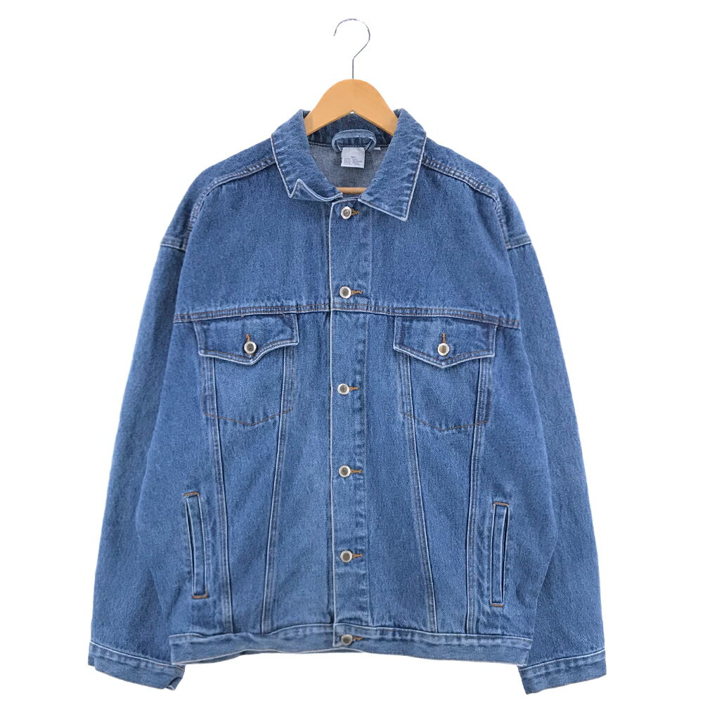 LA CORP BIGデニムジャケット ブルー Gジャン アウタービッグサイズ ビッグシルエット jacket DENIM BLUE 青 古着【中古】wv2101-2607