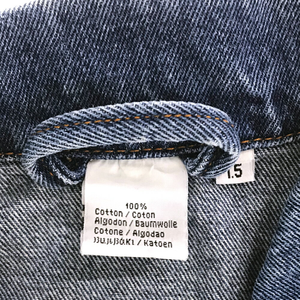 LA CORP BIGデニムジャケット ブルー Gジャン アウタービッグサイズ ビッグシルエット jacket DENIM BLUE 青 古着【中古】wv2101-2607