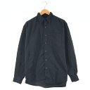 BRUNO フェイクスウェードシャツ サイズ表記 S ブラック SUEDED MICROFIBER 長袖 スエード ボタンダウン BD 無地 SUEDED MICROFIBER Black 黒 古着【中古】wv2101-2681(4)