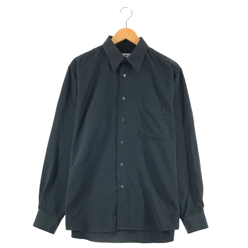 Laurent Cerrer フェイクスウェードシャツ ダークグリーン 長袖 スエード 無地 green 緑 古着【中古】wv2101-2697