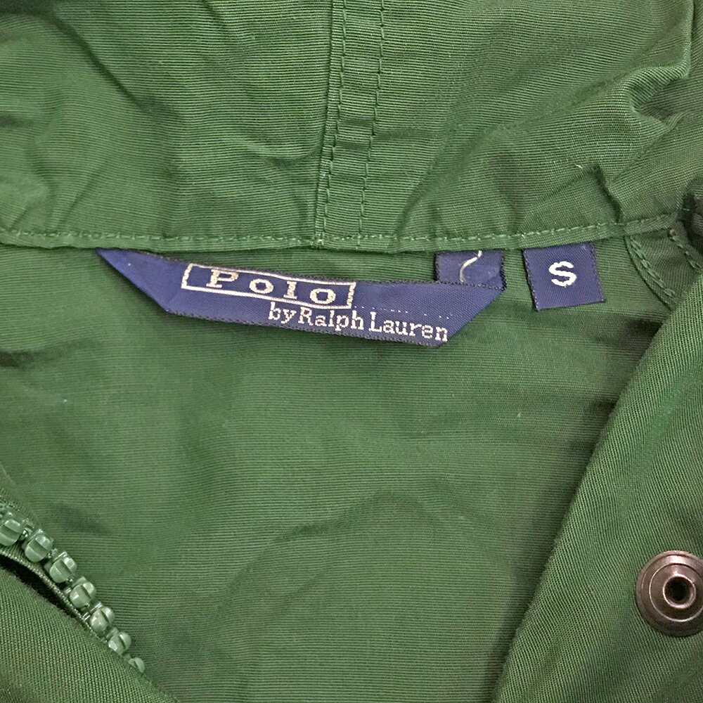 ポロバイラルフローレン ストリートブランドナイロンジャケット サイズ表記 S グリーン Polo by Ralph Lauren ライトアウター フード付き 古着【中古】wv1907-2155