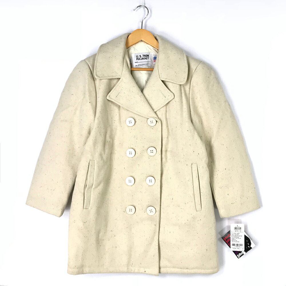 ショット Pコート サイズ表記 8 ホワイト schott メルトン ピーコート PEA COAT アウター ジャケット 未使用 白 デッドストック DEAD STOCK AT750 レディース 古着 【中古】 wv1907-2271