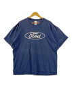 Ford カンパニーTシャツ サイズ表記 XXL ネイビー フォード 半袖 企業 COMPANY カットソー 紺 古着【中古】(4)