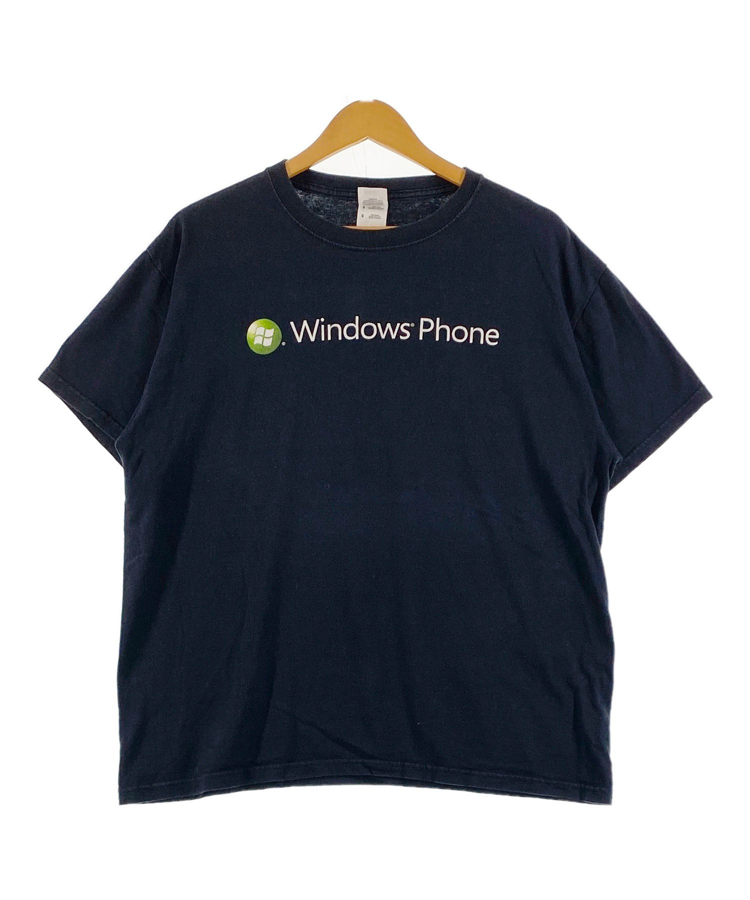 windows カンパニーTシャツ サイズ表記 L ブラック ウィンドウズ 半袖 企業 COMPANY カットソー 黒 古..