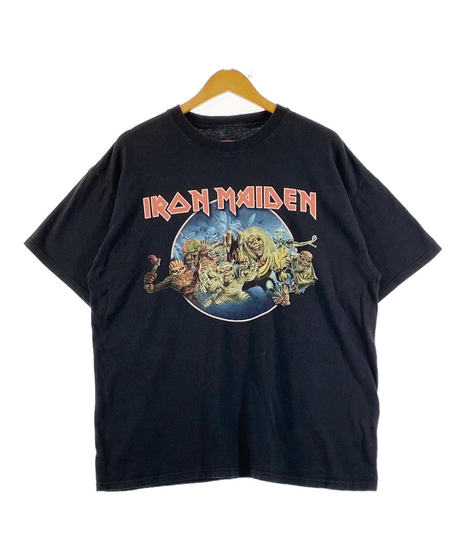 アイアンメイデン バンドTシャツ ブラック IRON MAIDEN ヘビメタ METAL バンT BAND 半袖 カットソー 黒 古着【中古】WV2504-R0052