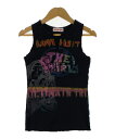 Dancing Beauty タンクトップ ブラック ノースリーブ ダンシングビューティー プリント THE Hip Girl LOVE IS IT トップス カットソー 2000年代 00s y2k 古着 【中古】WV2504-R0120