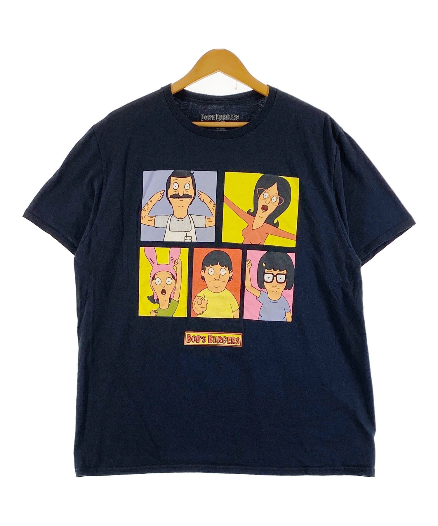 ボブズ・バーガーズ キャラクターTシャツ サイズ表記 XL ブラック BOB'S BURGERS FOX 海外アニメ 半袖 ..