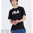 FILA ビッグロゴプリントT tシャツ fila フィラ メンズ レディース トップス 半袖 半そで 夏 黒 白 WEGO ウィゴー